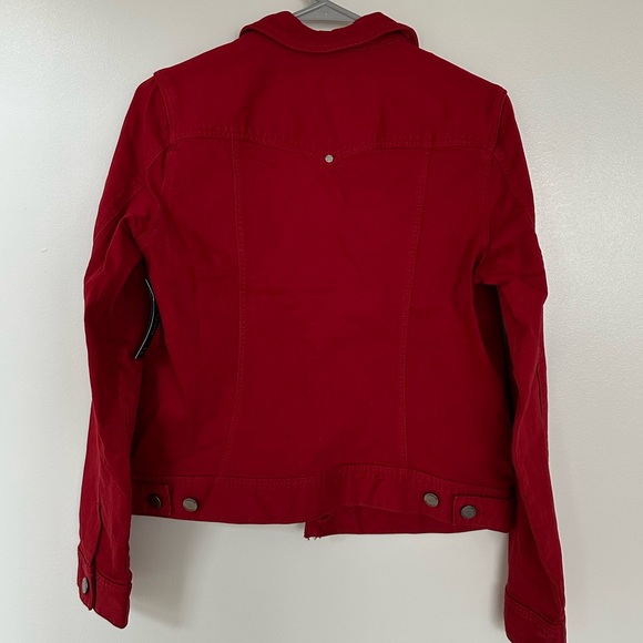 NWT Classic Red Denim Jacket - Picture 2 of 5